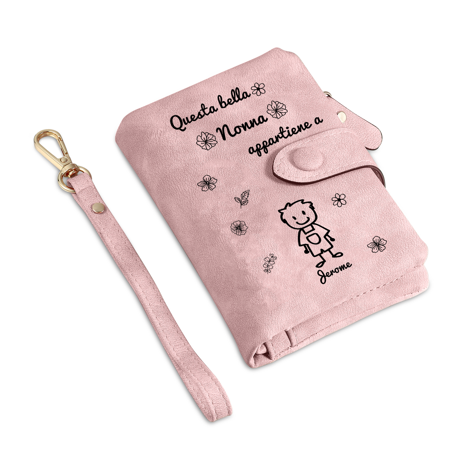 1 Nome e Personaggio - Portafoglio personalizzato – “Questa bella Nonna appartiene a” – Regalo Pratico per Mamma/Nonna