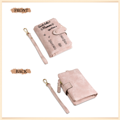 “Questa bella Mamma appartiene a” - 5 Nomi e Personaggio - Portafoglio personalizzato - Regalo Pratico per Mamma