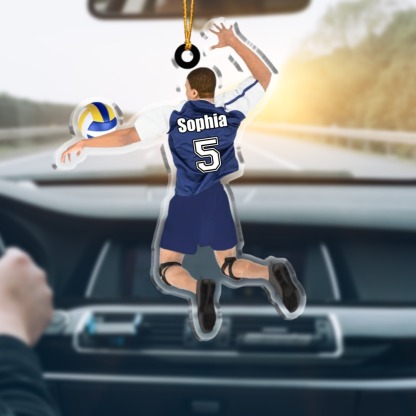 Portachiavi/Pendente in Acrilico Personalizzato per Pallavolo – Regalo Sportivo con Nome per Lei | Jessemade