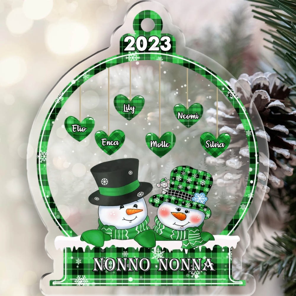 Decorazione appesa domestica ornamento acrilico gnomo gnoma personalizzato nonni nonno nonna