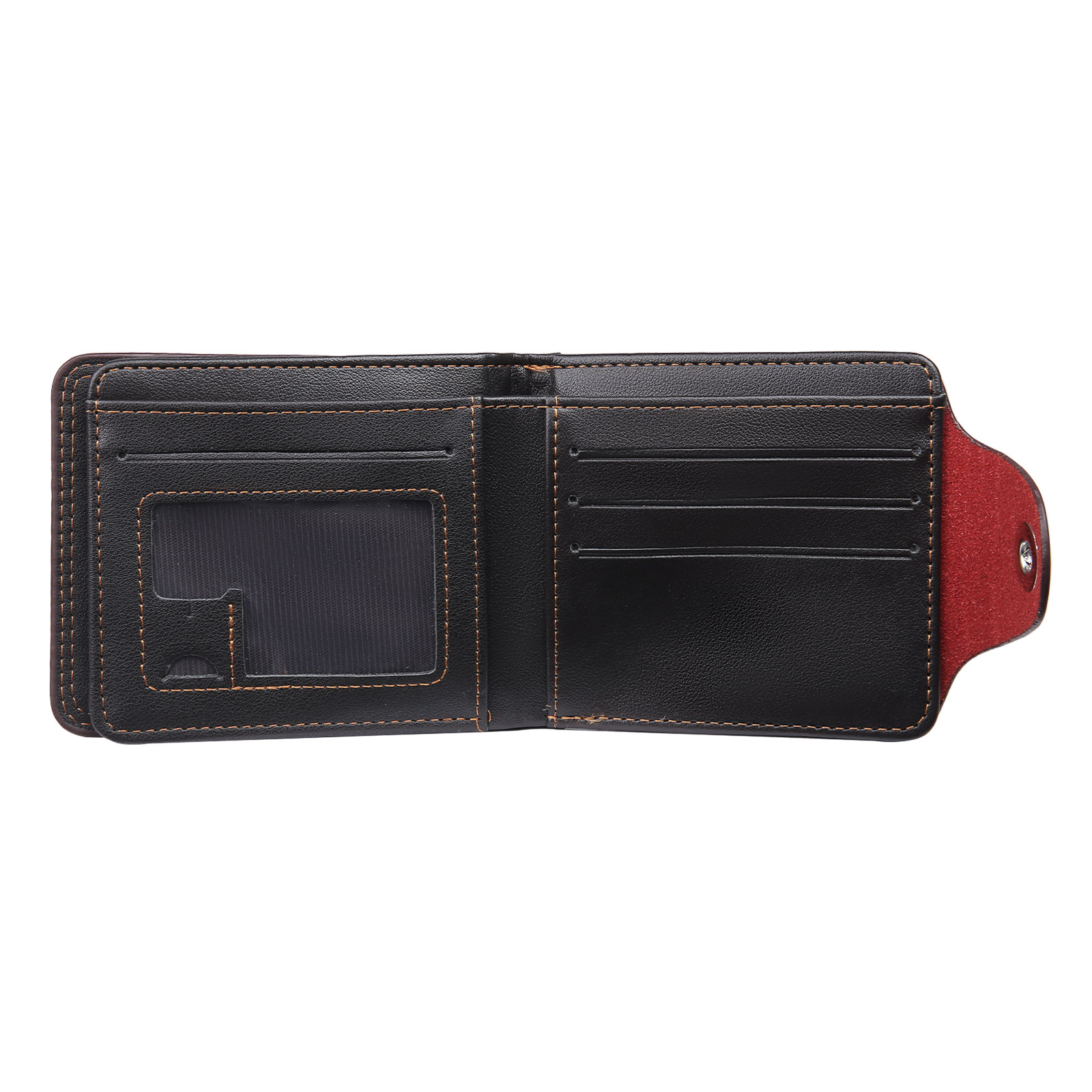 Portafoglio in PU pelle da uomo 1 nome 1 lettera e 1 foto personalizzabili regalo per uomo