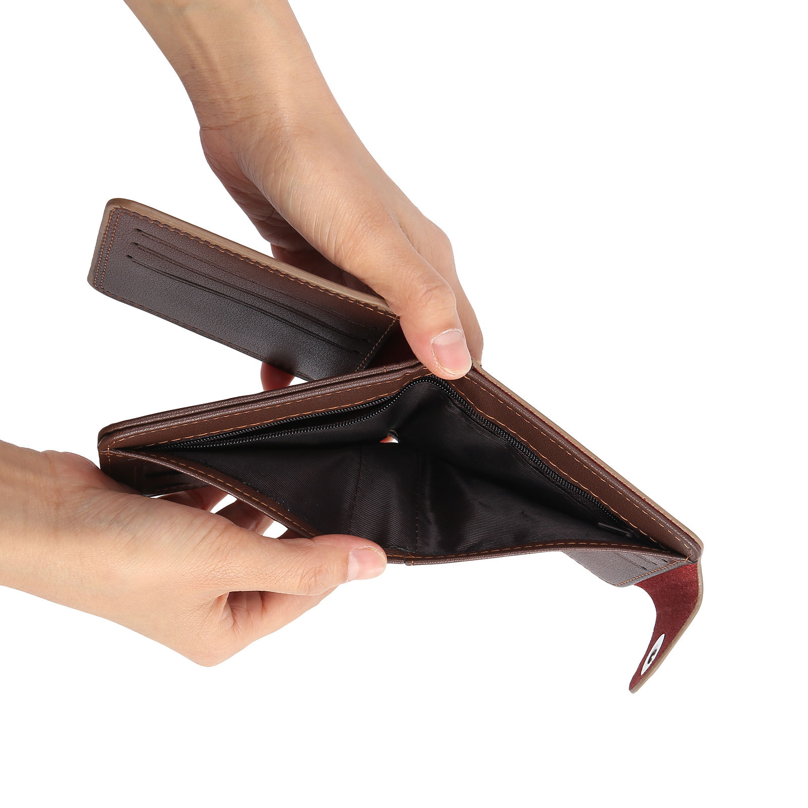 Portafoglio in PU pelle da uomo 1 nome 1 lettera e 1 foto personalizzabili regalo per uomo