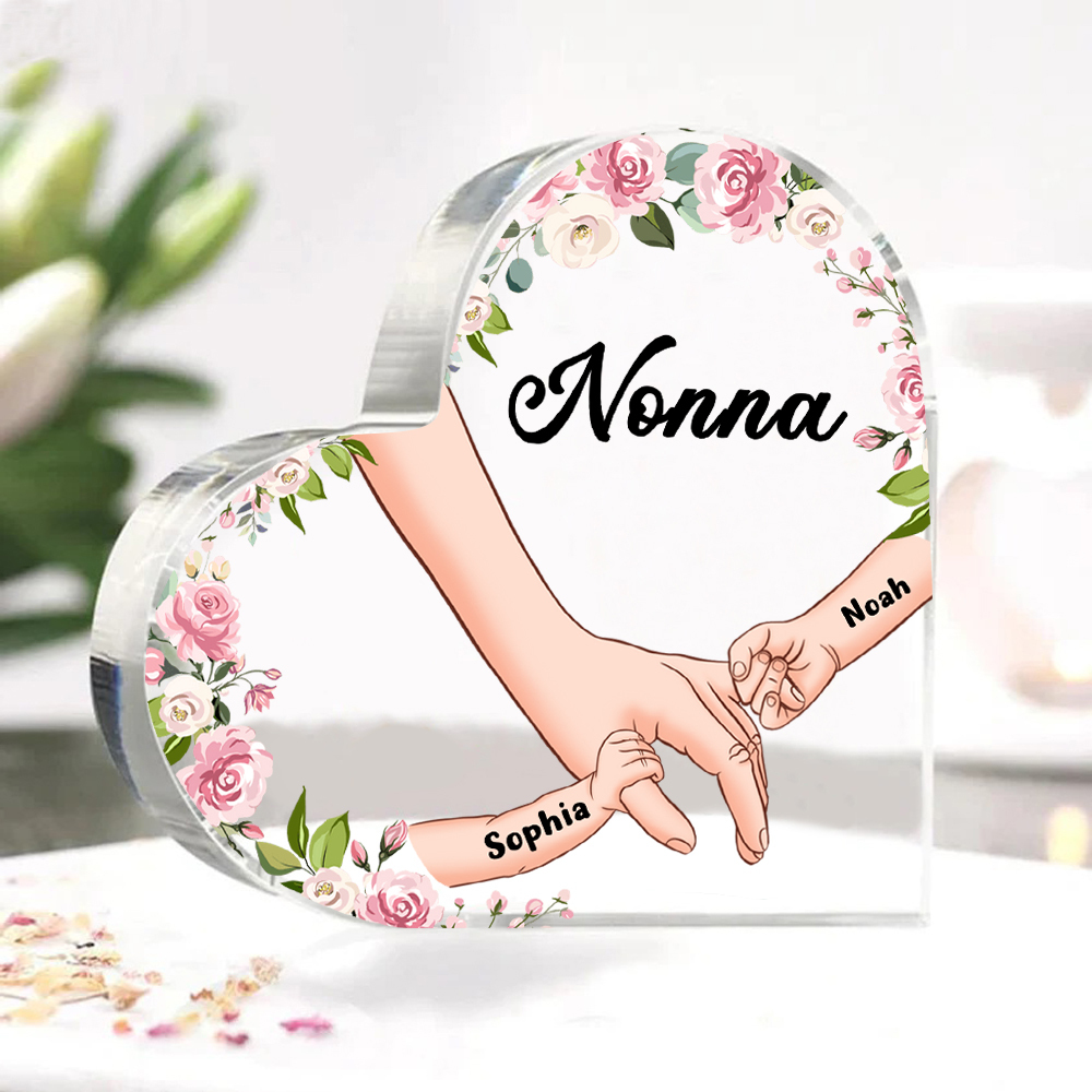 Decorazione da casa mano a mano personalizzati 2 nomi regalo festa della mamma