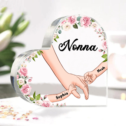Decorazione da casa mano a mano personalizzati 2 nomi regalo festa della mamma