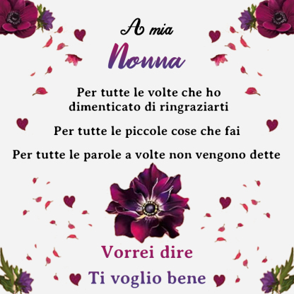 Fiore Carta regalo per Nonna