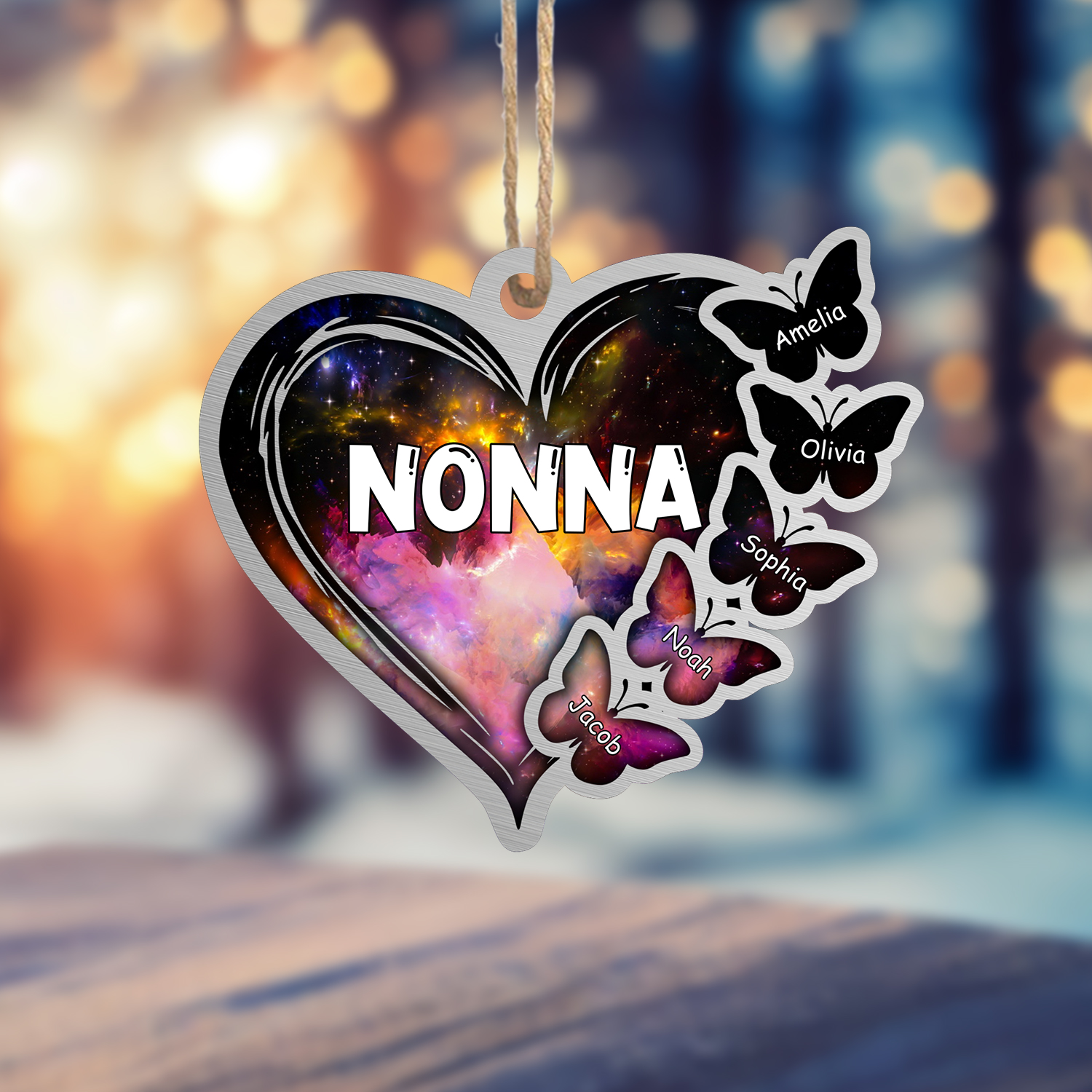 Decorazione appesa domestica ornamento acrilico natale albero personalizzato