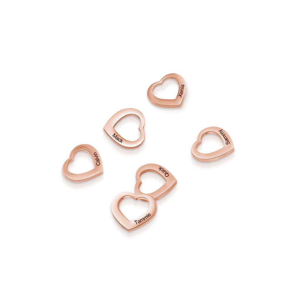 Ciondolo Cuore 1 nome Inciso Per Braccialetto