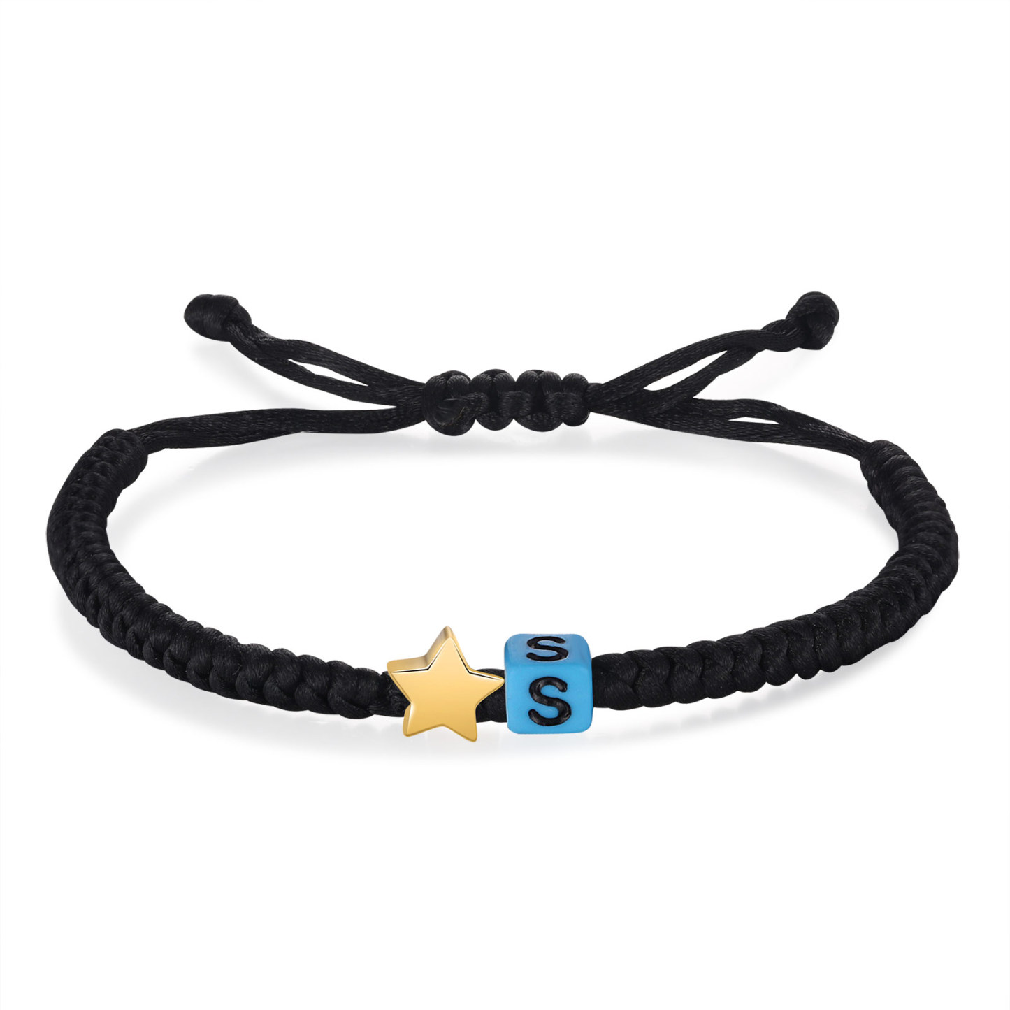 2PCS Braccialetto con perline di 2 lettere personalizzato regalo per scuola