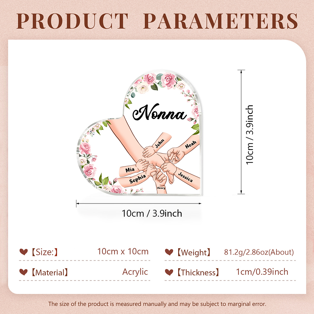 Decorazione da casa mano a mano personalizzati 6 nomi regalo festa della mamma