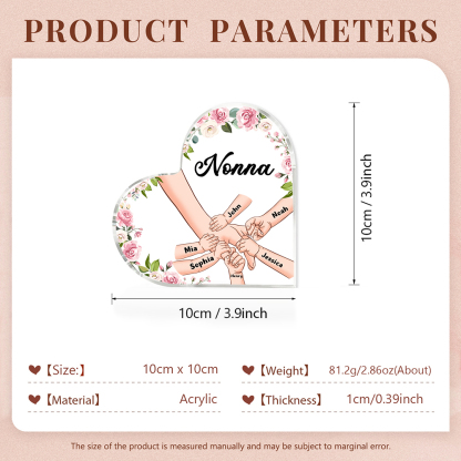 Decorazione da casa mano a mano personalizzati 6 nomi regalo festa della mamma