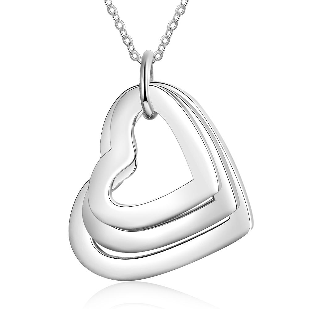 Collana 3 nomi personalizzati con ciondolo cuore