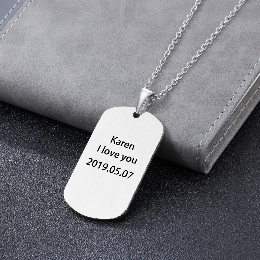 A Mio Figlio Non dimenticare mai che Ti Amo-Collana acciaio inox 1 testo personalizzabile