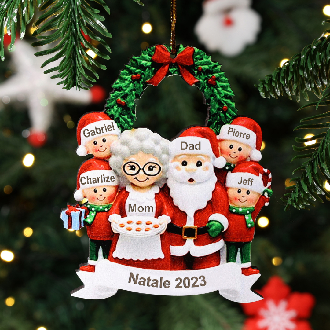 Ornamenti di Natale Bambola 6 Nomi e testi personalizzati