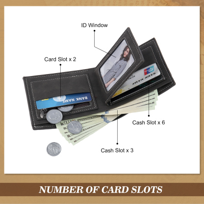 Portafoglio in PU pelle da uomo 1 nome 1 lettera e 1 foto personalizzabili regalo per uomo