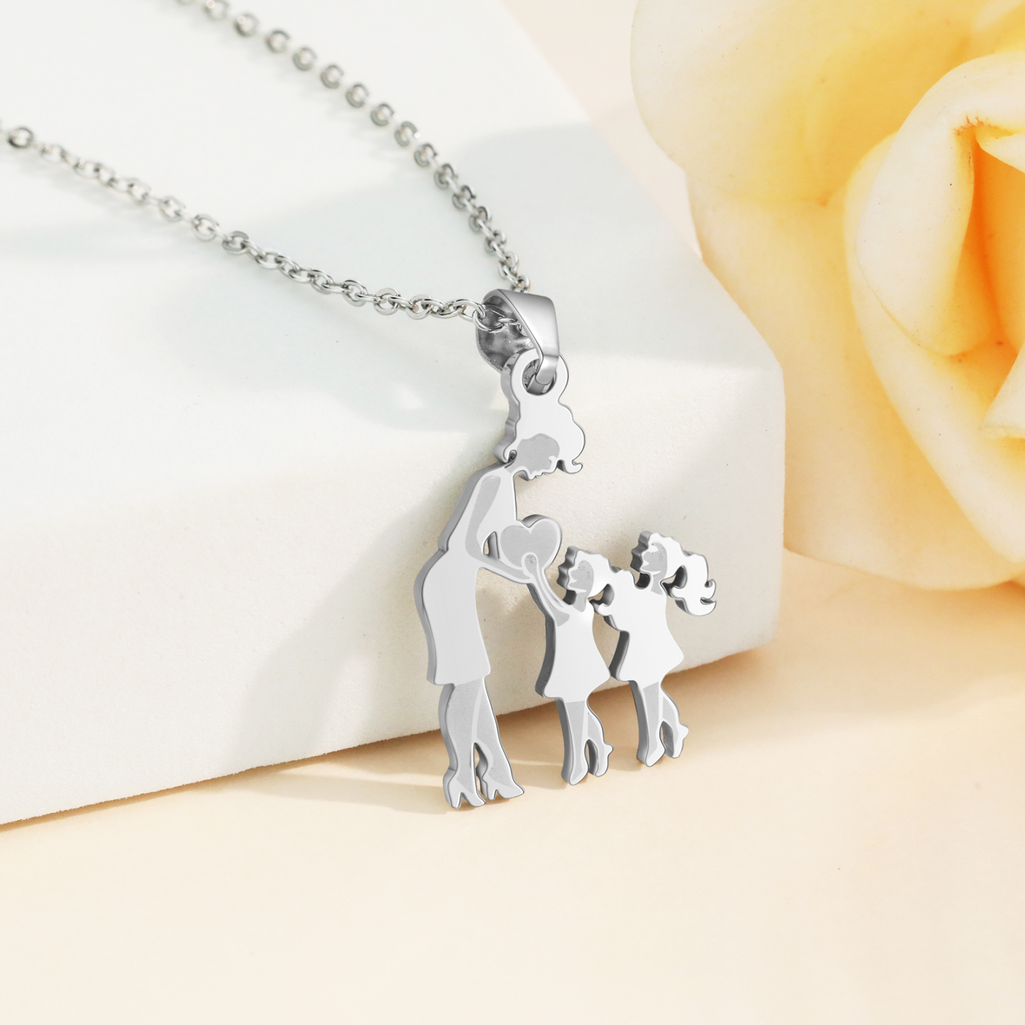 Collana mamma e due figlie regalo famiglia