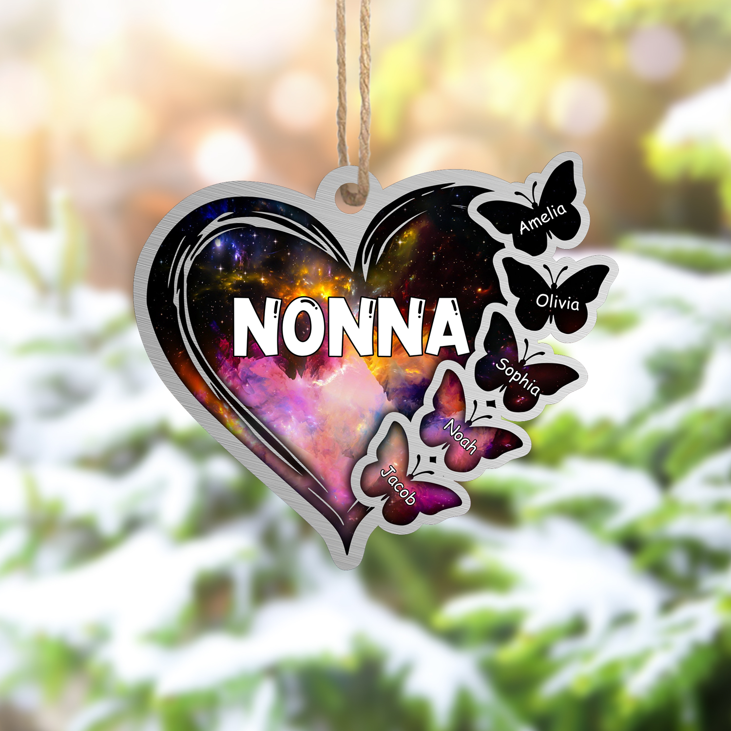 Decorazione appesa domestica ornamento acrilico natale albero personalizzato