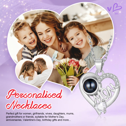 Collana mom con proiezione di una foto personalizzabile regalo ideale per mamma