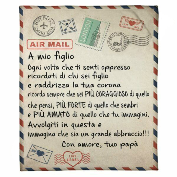 Lettera per mio figlio coperta da mamma papà regalo famiglia