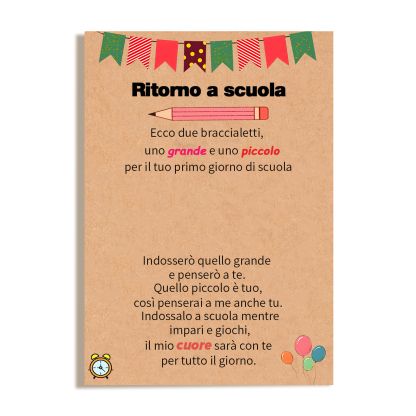 2PCS Braccialetto stella regorabile regalo per bambina con carta