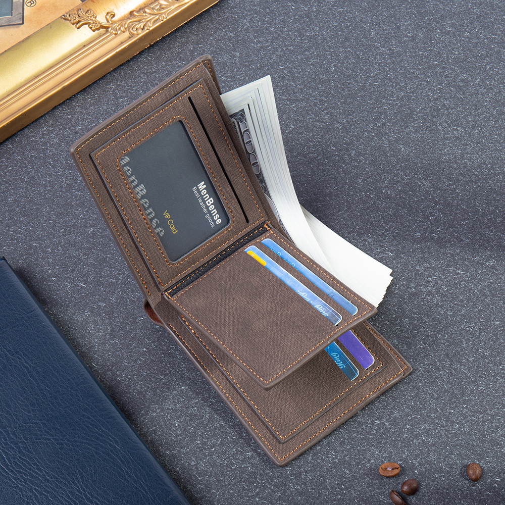 Portafoglio in pelle da uomo 2 testi personalizzabili regalo per papà