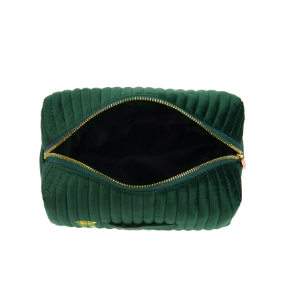 Borsa portabile per cosmetici in velluto per donna 1 nome e 1 fiore di nascita personalizzato multicolori da scegliere