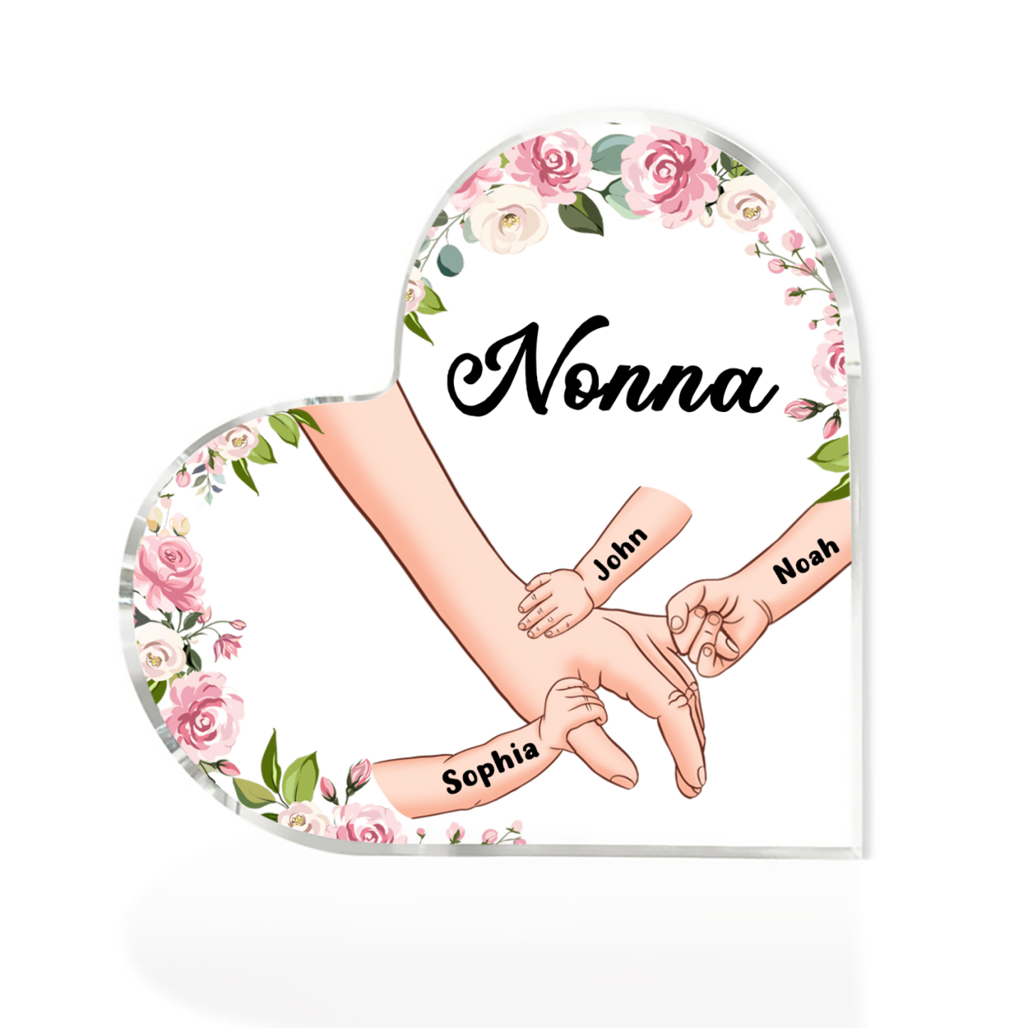 Decorazione da casa mano a mano personalizzati 3 nomi regalo festa della mamma