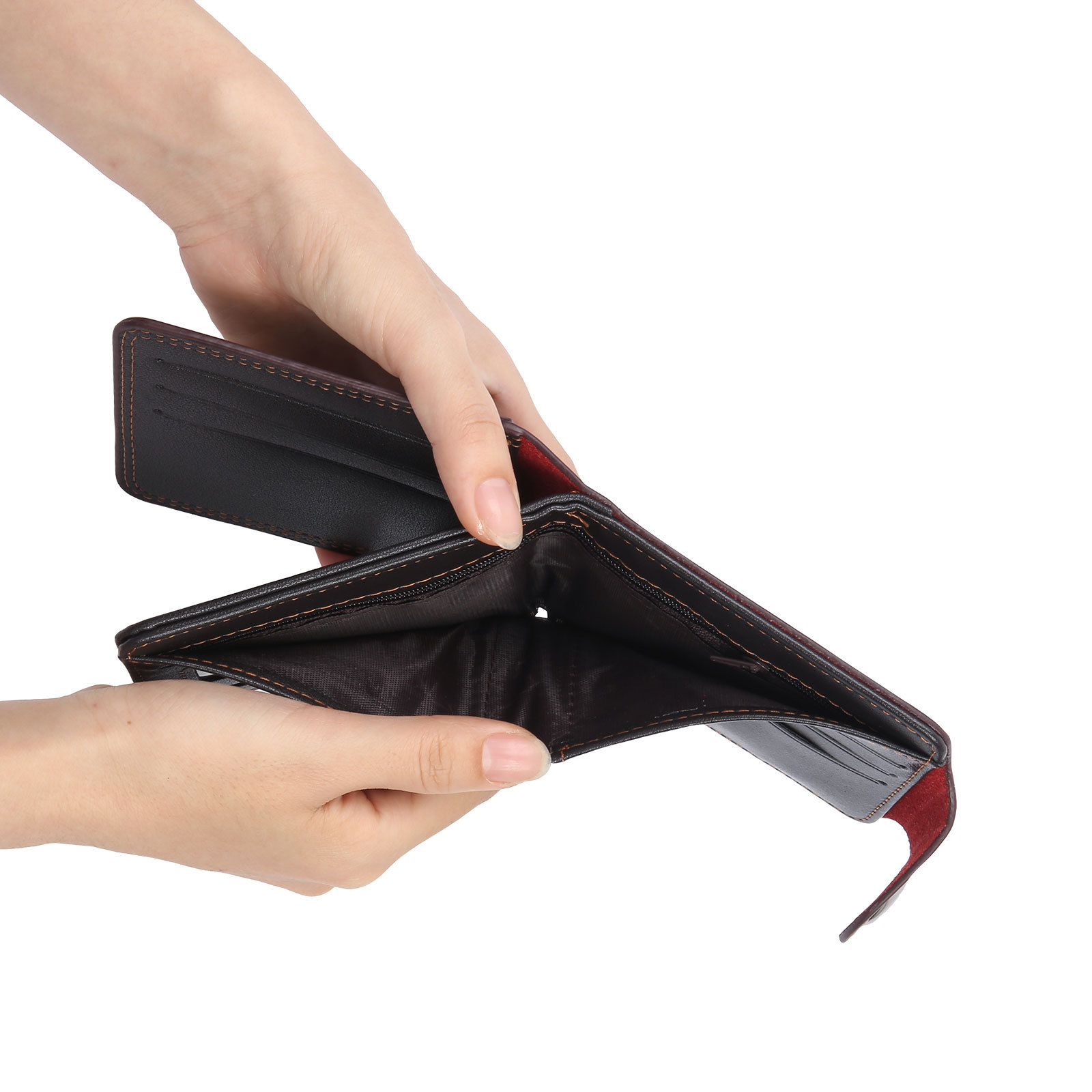 Portafoglio in PU pelle da uomo 1 nome 1 lettera e 1 foto personalizzabili regalo per uomo