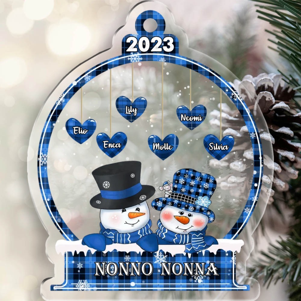 Decorazione appesa domestica ornamento acrilico gnomo gnoma personalizzato nonni nonno nonna