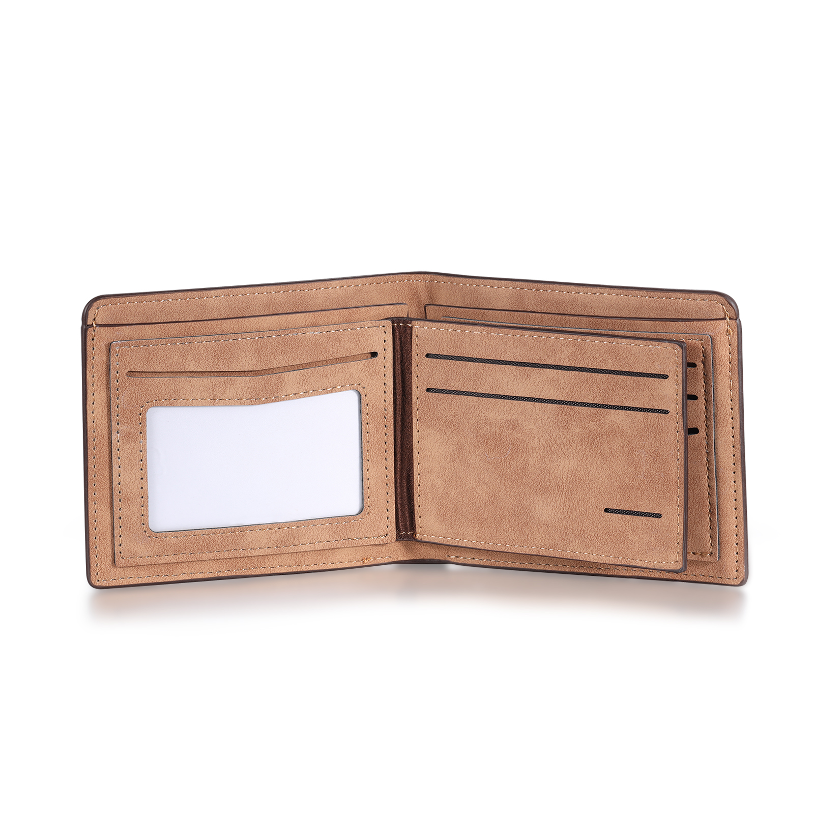 Portafoglio 2 Foto personalizzato con testo Carta da portafoglio classico da uomo