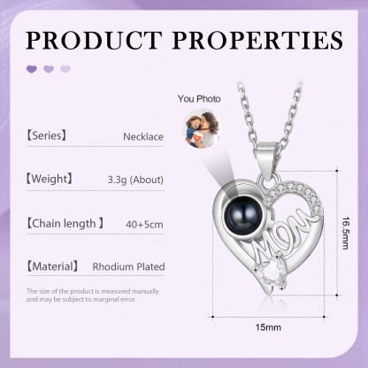 Collana mom con proiezione di una foto personalizzabile regalo ideale per mamma