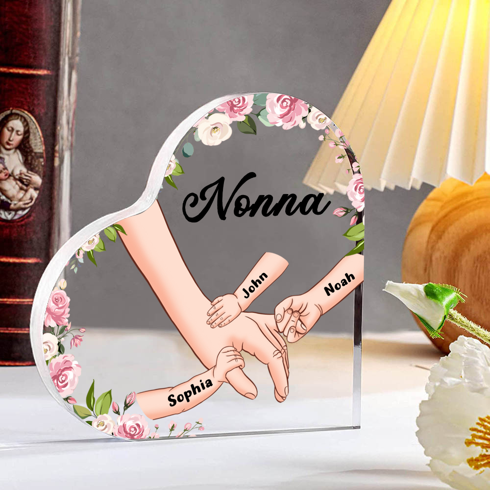 Decorazione da casa mano a mano personalizzati 3 nomi regalo festa della mamma