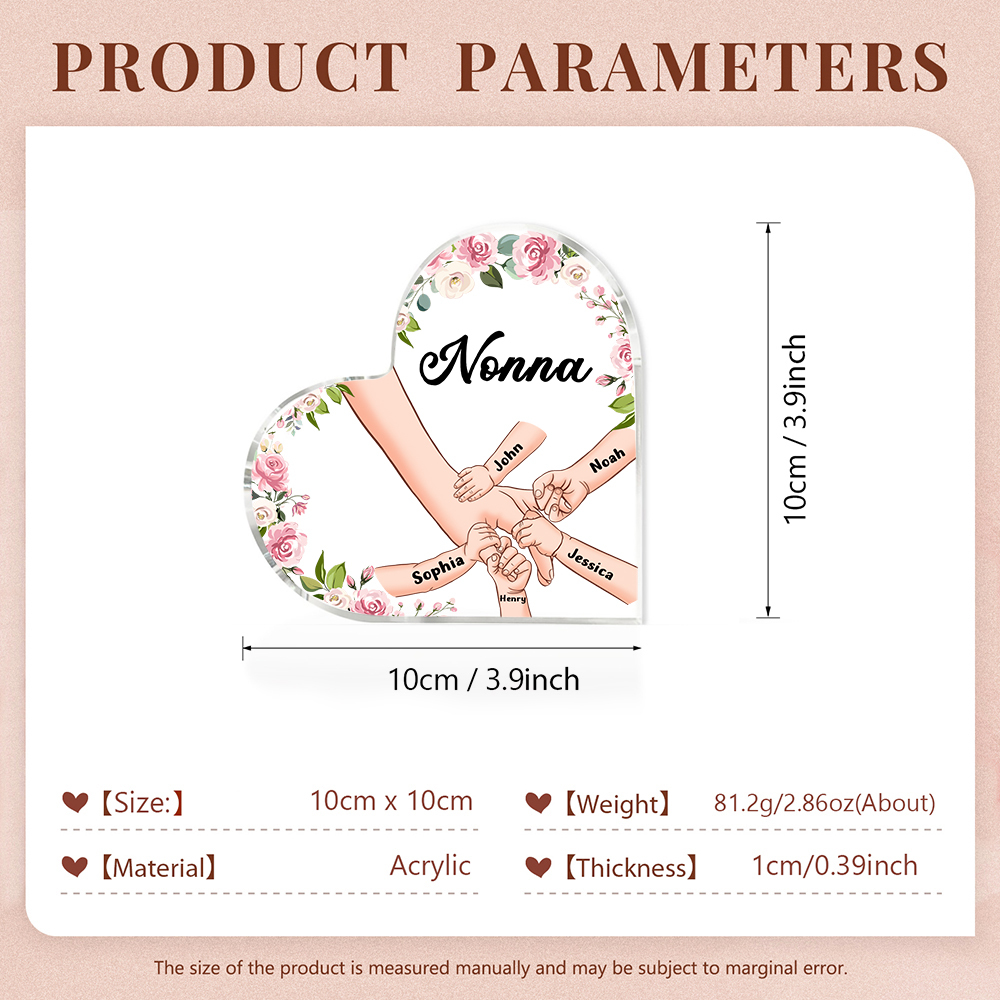 Decorazione da casa mano a mano personalizzati 5 nomi regalo festa della mamma