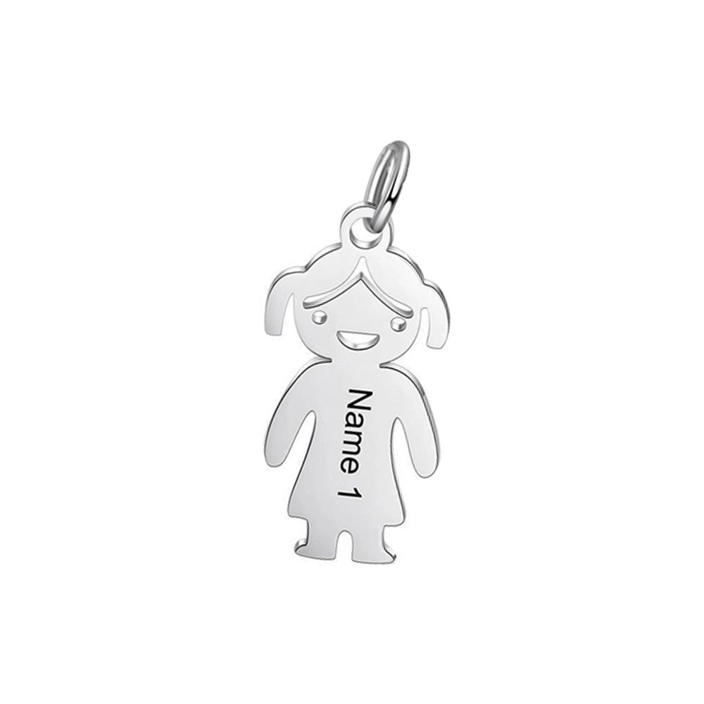 Ciondolo bimbo per portachiavi collana bracciale bambino e bambina