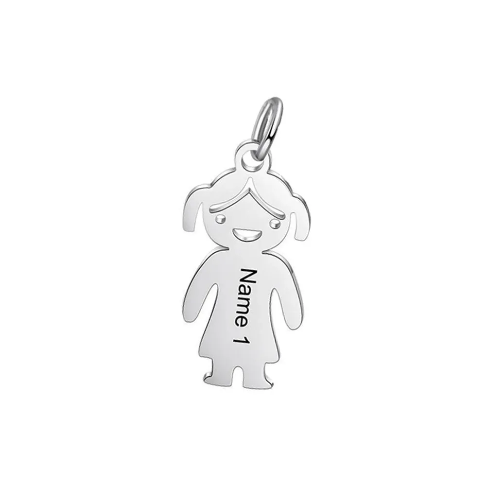 Ciondolo bimbo per portachiavi collana bracciale bambino e bambina