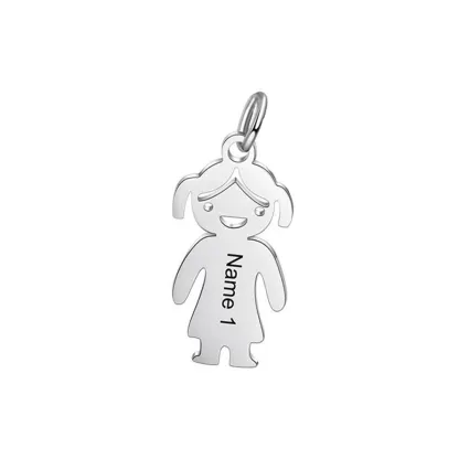 Ciondolo bimbo per portachiavi collana bracciale bambino e bambina