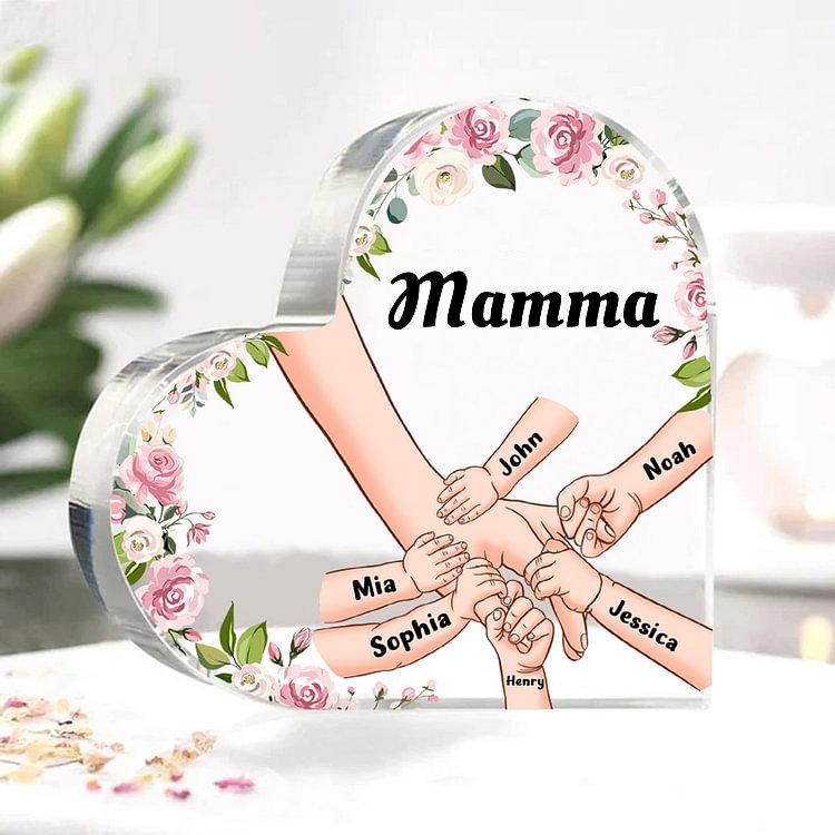 Decorazione da casa mano a mano personalizzati 6 nomi regalo festa della mamma