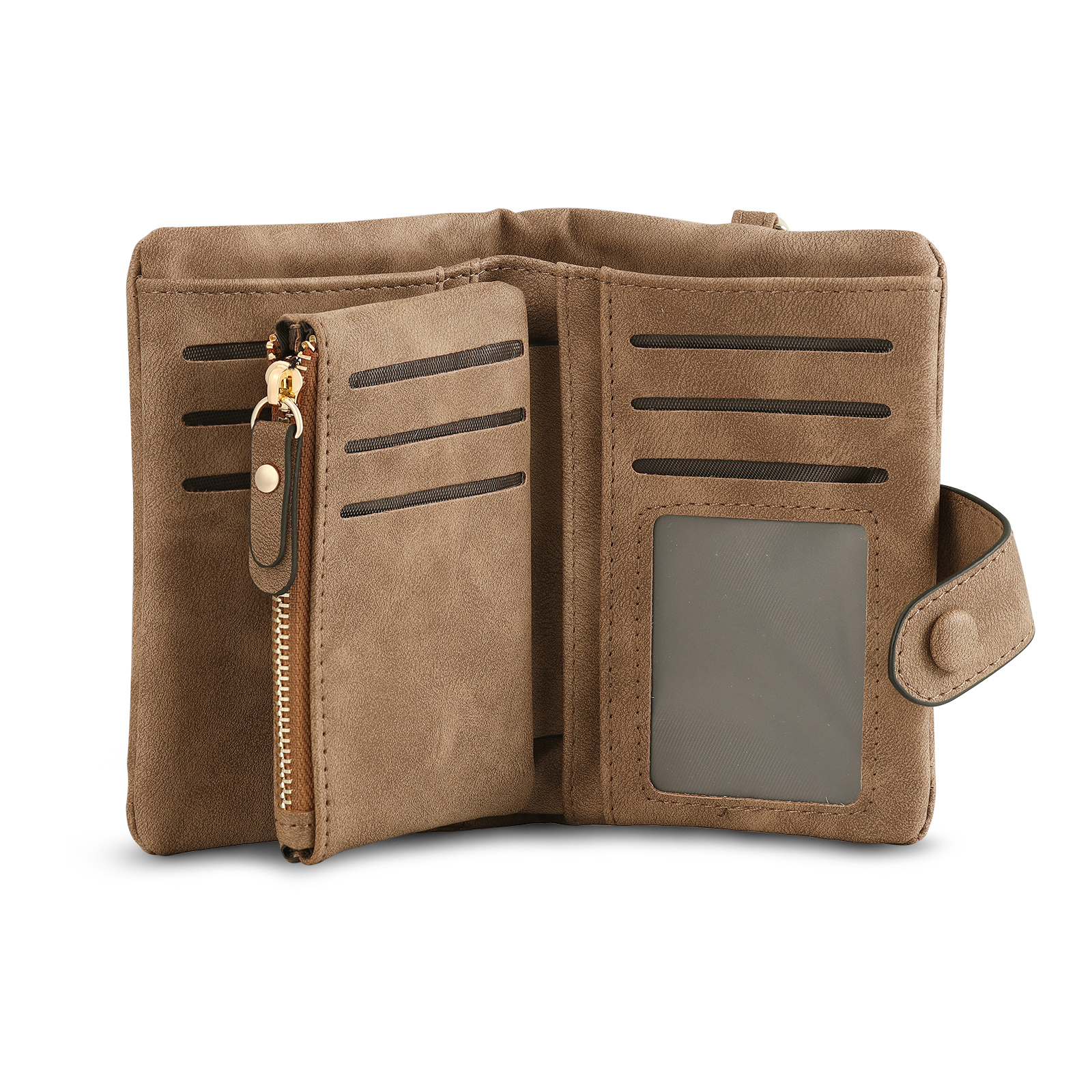 Portafoglio in PU pelle con 7 nomi & 2 testi & 1 foto personalizzati per mamma