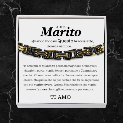 Bracciale acciaio inossidabile per mio marito uomo ragazzo con carta e scatola premium