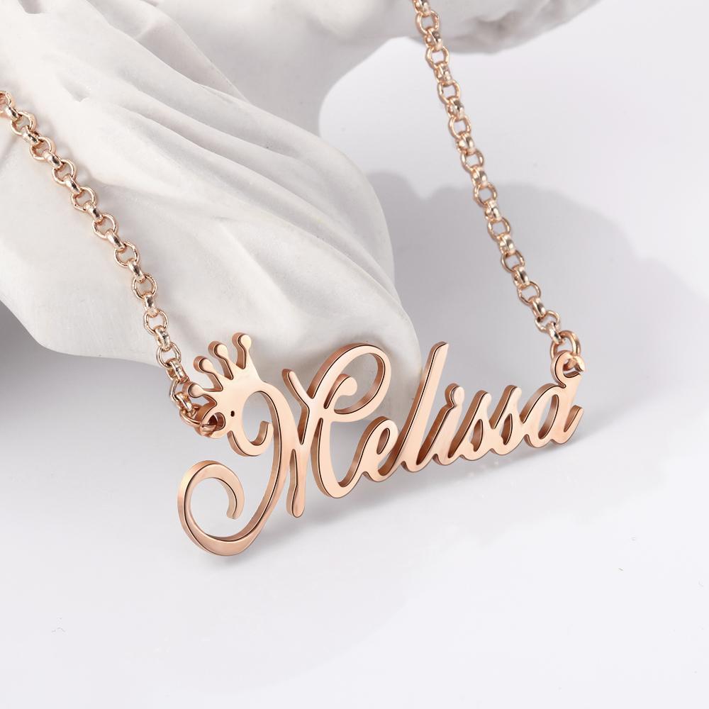 Collana con nome personalizzato con corona in argento 925