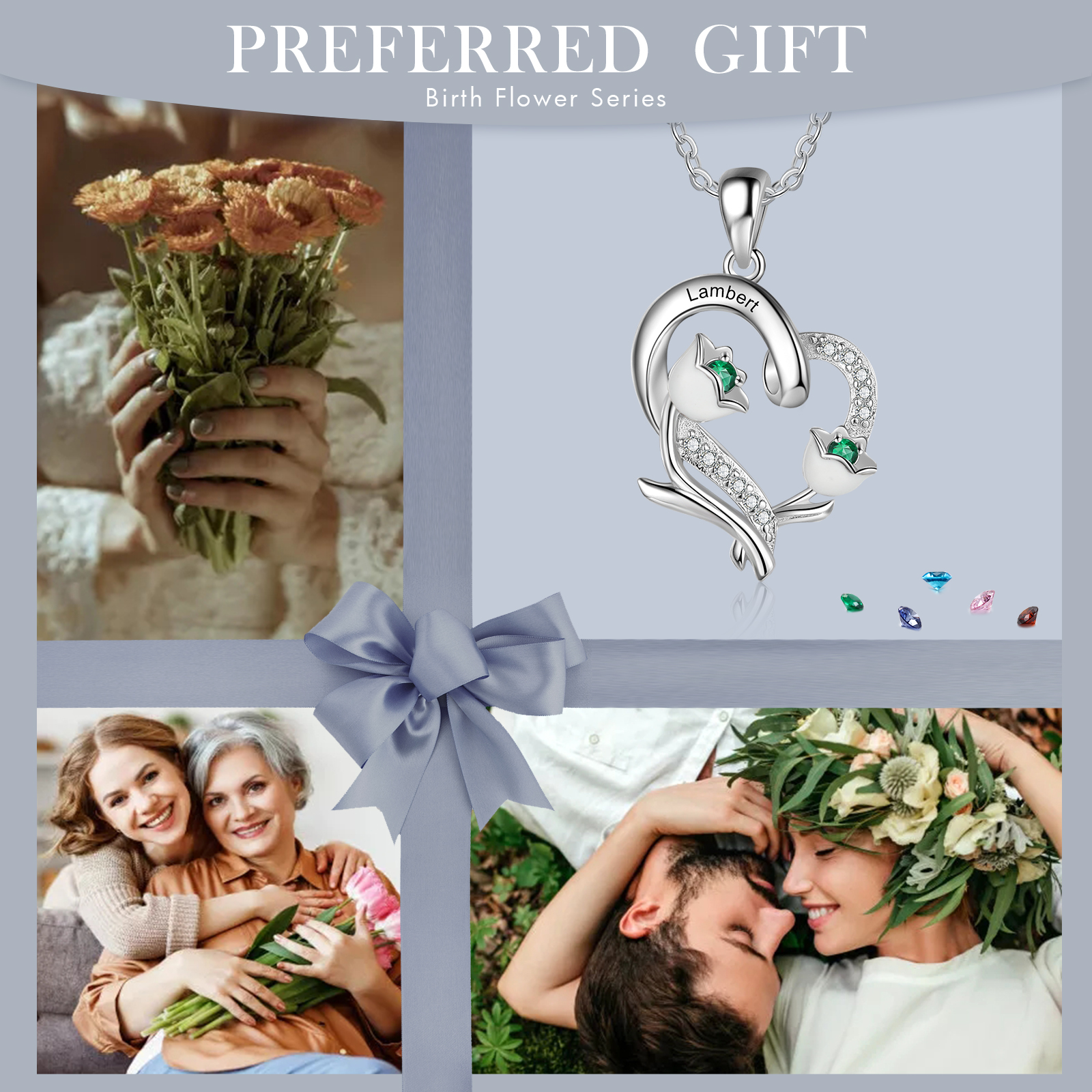 Collana Mughetto fiore del mese Maggio regalo compleanno per Lei