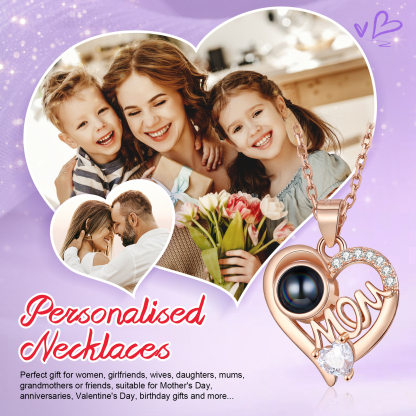 Collana mom con proiezione di una foto personalizzabile regalo ideale per mamma