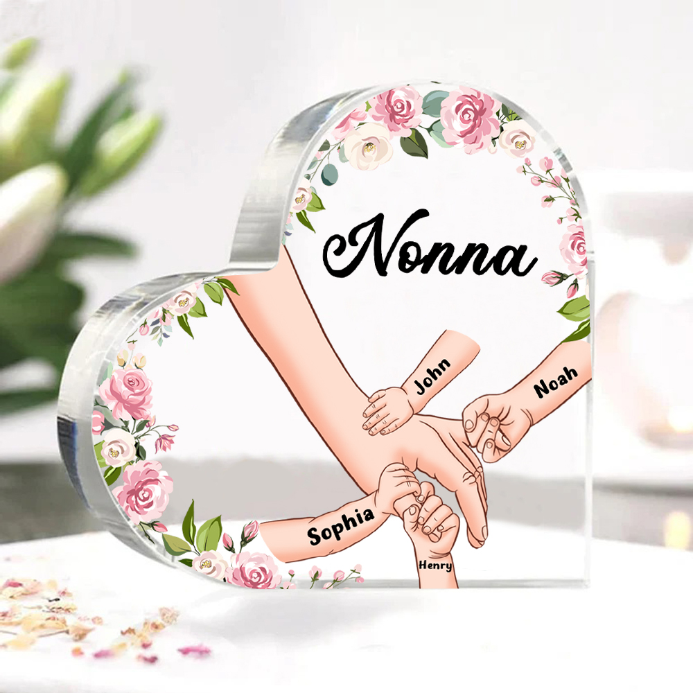 Decorazione da casa mano a mano personalizzati 4 nomi regalo festa della mamma
