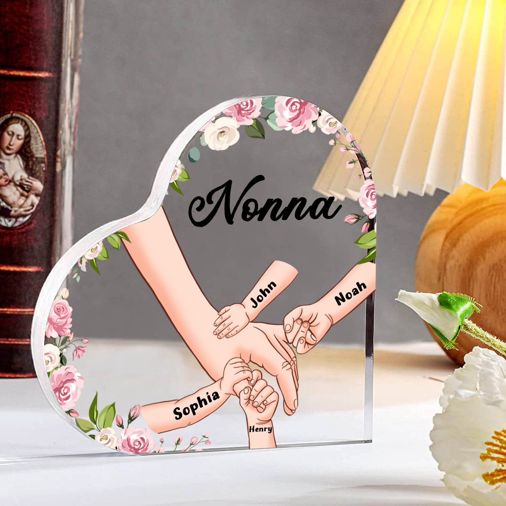 Decorazione da casa mano a mano personalizzati 4 nomi regalo festa della mamma