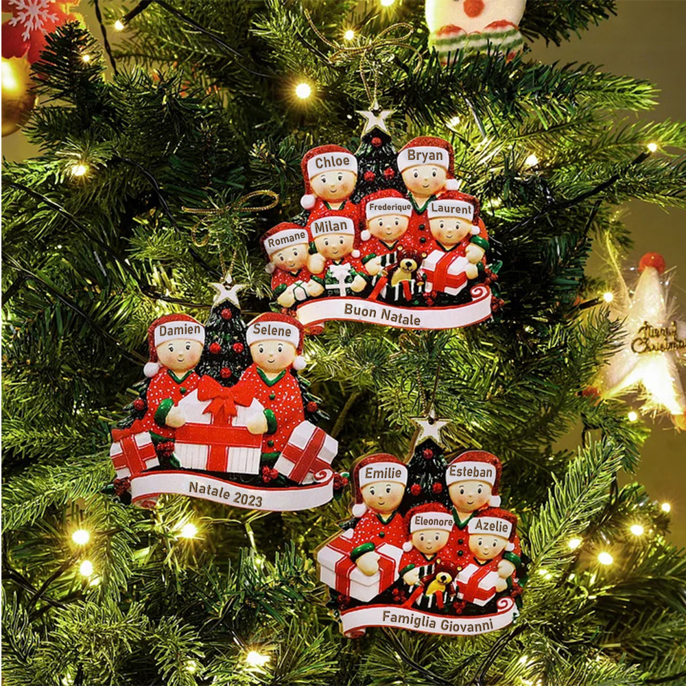 Ornamenti di Natale 4 Nomi e testi personalizzati 