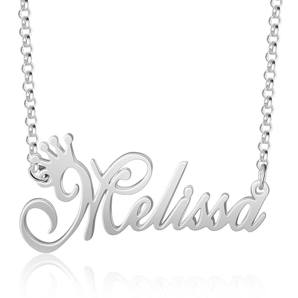 Collana con nome personalizzato con corona in argento 925