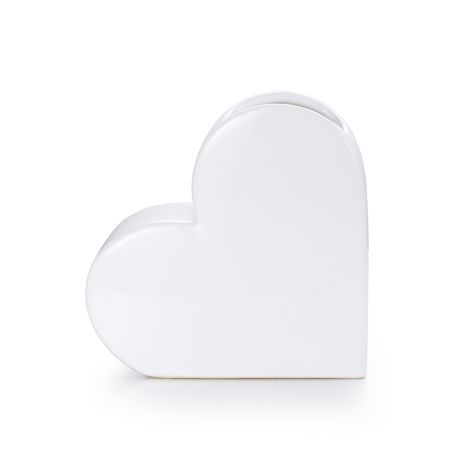 Vaso Cuore in Ceramica Personalizzato con 2-8 Nomi e Farfalle