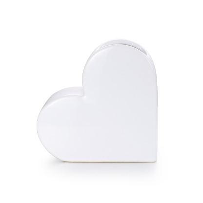 Vaso Cuore in Ceramica Personalizzato con 2-8 Nomi e Farfalle