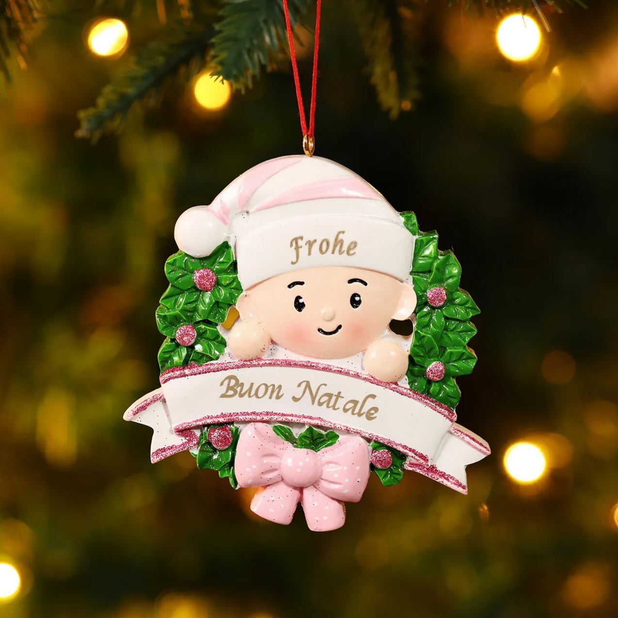 Decorazione Natalizia in Legno Personalizzata per Bambino - Nome & Testo - Regalo Perfetto per la Famiglia | Jessemade