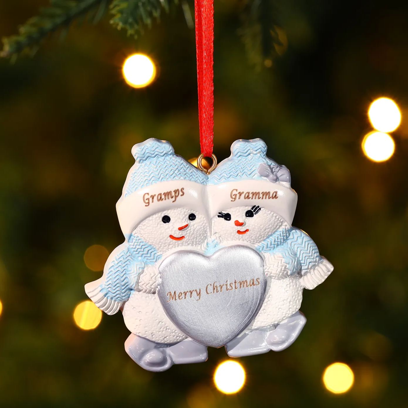 [Copy]Decorazione Natalizia Personalizzato in Resina con Tartarughe - 2 Nomi, Anno e Testo Regalo di Natale per Famiglia | Jessemade