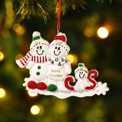 Ornamenti Natalizia Personalizzata con 2-5 Nomi e 1 Testo – Regalo di Natale per Famiglia | Jessemade